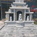 吉安芝麻白中国黑石材套墓 花岗岩墓碑