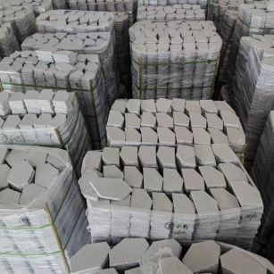 吉安芝麻白石材冰裂纹，碎拼。