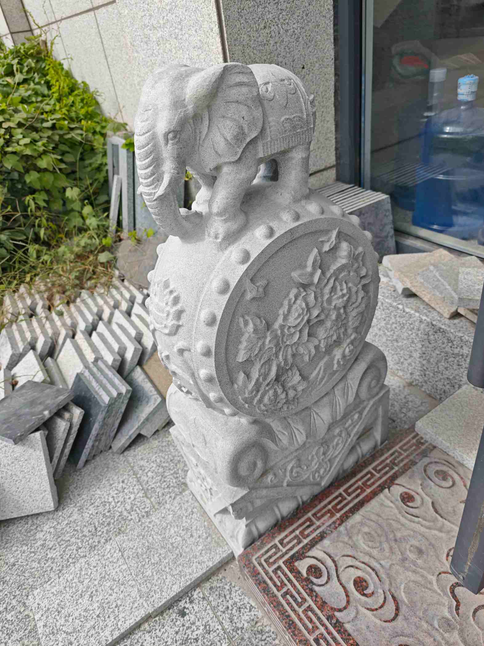 吉安芝麻白抱鼓石 庭院抱鼓石